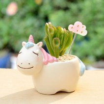루고 인테리어 미니 다육이 화분 캐릭터 동물화분 유니콘