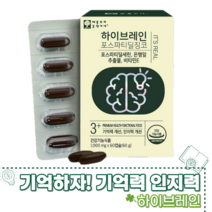프리미엄 징코 포스타딜 세린 대두레시틴 기억력 비타민E 개별포장 은행잎추출물 기억력개선 혈행개선 인지력개선 여성 실버 노인 부모님 선물 하이브레인포스파티딜징코, 1개, 징코60캡슐