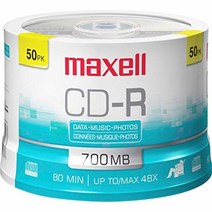 Maxell 623251/648250 700MB 80분 CD-Rs (50ct 스핀들) 블루