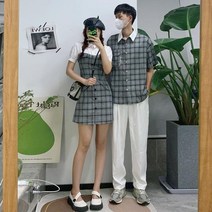 하이틴 여름 원피스 커플룩 시밀러룩 신혼여행 제주도 셔츠 20대