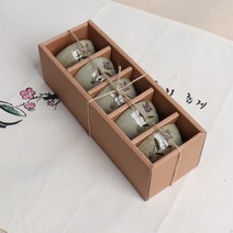 분청 도라지꽃 5인잔세트