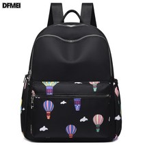 DFMEI 백팩 여성 배색 플라워 캐주얼 다층 대용량 여행가방