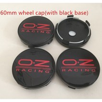자동차 차량용 휠 허브 센터 캡 배지 커버 엠블럼 스티커 악세사리 56mm OZ 로고 4 피스, 16 60mm black red 2
