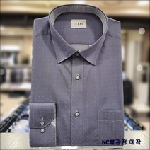 NC불광점 예작 **신상 77%빅세일**네이비 면혼방 사각도비 자카드 일반핏 긴팔 셔츠 YJ0FBR953NY