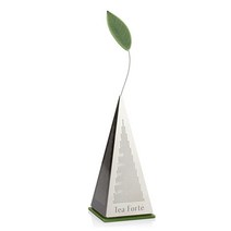 Tea Forte Icon 스테인리스 스틸 루즈 리프 티 인퓨저 실리콘 잎과 베이스가 있는 엑스트라 파인 스트레이너