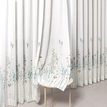 [텍스월드] (주문제작 제품) 초원 나염커튼 - 핀형 ( 이음선 없는 광폭커튼)
