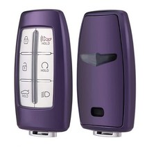 Horande TPU 보호 키 포브 커버 케이스 현대 제네시스 GV80 GV90 G70 G80 G90 GV70 스마트 키리스 엔트리 (퍼플), Purple