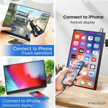 라즈베리파이4 아두이노 라떼판다 키트 raspberry pi 코딩 교육 type c 3.1 터치 스크린 휴대용 모니터 4 display for laptop ps4 ps5 x, 협력사, 아이폰용, jp 플러그