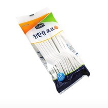 친환경 일회용포크 플라스틱 스파게티 흰색 화이트