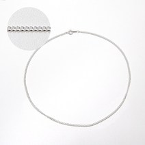 시크홀릭(실버92.5)1.8mm 커브체인 은목걸이-6size