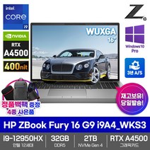 HP 워크스테이션 노트북 ZBook Fury 16 G9 i9A4_WKS3 RTX A4500 12세대i9 NVMe2TB 32GB WIN10Pro WUXGA 16형, 실버, 코어i9, 2TB, WIN10 Pro