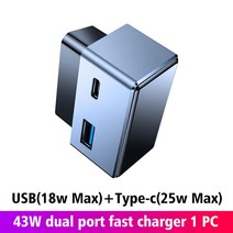 obd 고속 충전기 자동차 usb 및 type-c 듀얼 포트 43w 변환 플러그 장식 액세서리 키트 테슬라 2021-2022 모델 3 모델 y, 1개