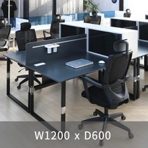 한성 토파스 국산 디셀책상 1200 가림판무 D600 화이트다리 사무실 사무용책상, 마블