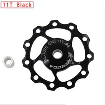 시마노 변속기 MEROCA 자전거 전송 가이드 휠 11T 13T 알루미늄 합금 Palin rear derailleur 가이드 휠 Shimano 105 그룹 세트, 1.11T Black