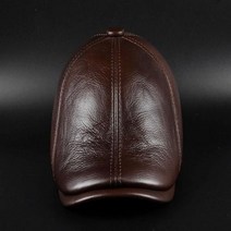 헌팅캡 레트로 가죽모자 도리구찌모자 정품 가죽 모자 남성 소 quinquagenarian 베레모 야외 따뜻한 귀마