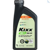 킥스 바이오 Kixx BIO 1 0W20 1L 합성 가솔린 LPG 엔진오일 GDI, Kixx BIO 1 0W-20 1L, 1000ml, 1개