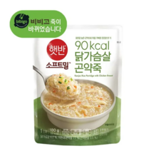 햇반 소프트밀 닭가슴살 곤약죽 180g, 4개