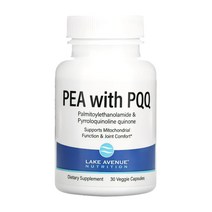 Lake Avenue Nutrition 레이크에비뉴 PQQ 함유 PEA(팔미토일레타놀라마이드) 베지 캡슐 30정