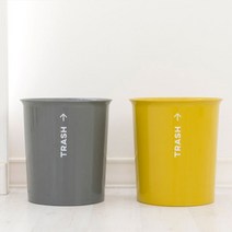 창신 트래쉬 오픈 휴지통 5L /사무실 거실 침실 화장실 쓰레기통, 그레이1개