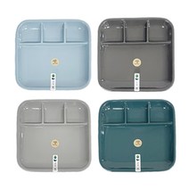 검트리 시드니 국산 도자기 4칸 나눔접시 23cm 나눔반찬 안주 개인, 나바조화이트