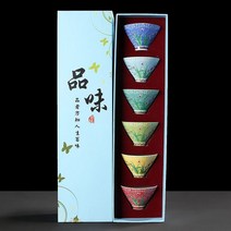6개대 화이트 도자기에 나 멜 티 컵 세트 손으로 그린 세라믹 찻잔 구이 꽃 모자 쿵푸 차 그릇, 05 Set E
