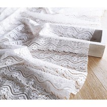 플라워 랏셀레이스원단 화이트 57인치