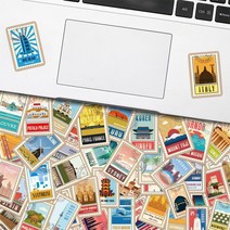 세계 우표 노트북 캐리어 방수 스티커 50장 세트, 상세페이지 참조, 상세페이지 참조, 상세페이지 참조