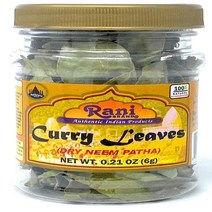 0.21 Ounce (Pack of 1) Rani Dried Curry Whole Leaves (Kari Neem Patha) Indian Spice 0.21oz (6g) ~ A, 1