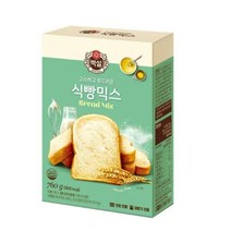 CJ더마켓 홈 베이킹 제과 제빵 빵 만들기 카페 디저트 아이 간식 식빵믹스 초코 핫 케익 와플 브라우니 쿠키 머핀 깨찰빵 식빵 760G, 25개