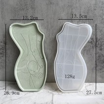 도자기공예 도자기트레이 실리콘몰드 여성 모델 플레이트 보관 트레이 에폭시 수지 금형 diy 바디 접시 트레이 실리콘 몰드 코스터 트레이 접시 석고 시멘트 금형, a-01