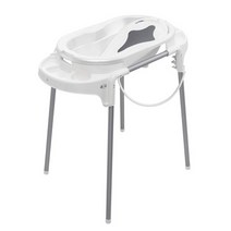 Rotho Babydesign TOP 21042 0001 01 아기 욕조 목욕 스탠드 목욕 인서트 및 배수 호스가 있는 목욕 스, 하얀색, 한 사이즈