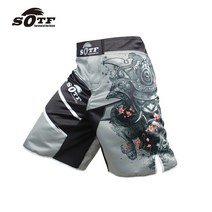 Mma 남자 일본 사무라이 그레이 스포츠 피트니스 복서 반바지 저렴한 pretorian 복싱 반바지 짧은 태권도 무에타이 의류