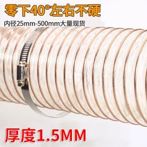 원터치모기장 1.5mmPU폴리우레탄 파이프 먼지흡입 흡입관 투명 내마모성 구리도금 철사 정전기 길이조절 소프트관, T13-내부직경 100MM