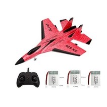 새로운 2.4G SU-35 RC 비행기 모델 글라이더 원격 제어 드론 RTF UAV 아이 어린이 선물 비행 장난감 배터리, 레드 3B