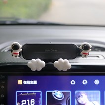 차량용 핸드폰 거치대 브랏켓 송풍구 캐릭터 자동차꾸미기, F