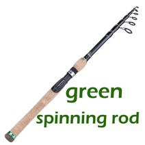 민물 낚싯대 가성비 탄소섬유 새로운 텔레스코픽 루어로드 코르크 나무 손잡이 스피닝로드 태클, 2.7m, CHINA, 파란