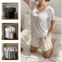 제니케어 노브라티 여성 캡내장 반팔티 1+1+1