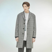 앤듀 남성 글랜체크 코트(O191CT120P)