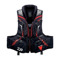 daiwa 고밀도 부력 낚시 조끼 통기성 구명 조끼 분리형 낚시 천 안전 조끼 df-3208, L, 검은 색