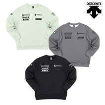 데상트 남성 시그니쳐 스위스 스키팀 디자인 그래픽 맨투맨(기모) SM321SHT91