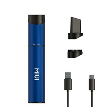 MIUI 미니 휴대용 진공 청소기 3 개의 흡입 헤드가있는 무선 휴대용 진공 데스크톱 키보드 및 자동차 (USB) 청소, 파랑