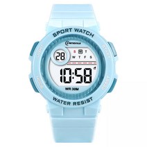 스마트 IC칩셋 남여공용 중고등학생 스포츠 전자 우레탄 방수알람 손목시계