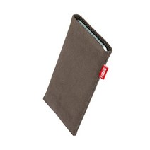 fitBAG 트위스트 브라운 삼성 갤럭시용 커스텀 테일러드 슬리브 M31 SM-M315F | 독일제 디스플레이 클리닝용 극세사 안감 파인 수트 원단 파우치 케이스 커버