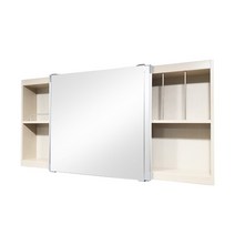 A6마트 [국산/당일출고] A6마트 댐퍼포함 욕실슬라이드장 DIY 쉬운설치 / 손잡이 도어 슬라이드장, 슬라이드장 가로1200 세로600 아이보리