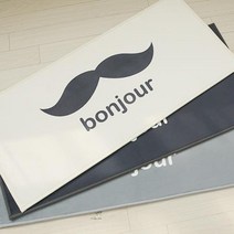 자체제작 봉주르 주방매트 (3color), 그레이