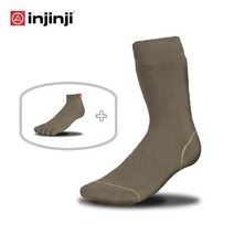INJINJI 인진지 쿨맥스 양말 트레일러 퍼포먼스 발가락 양말 등산 양말 스포츠 양말, SAND, L