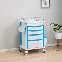 병원용 수납 응급처치 도구 병원 치과 트롤리 카트 수납카트 드레싱카트 웨건 의료용, 알루미늄칼럼750구급차