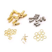 RG58 RG142 LMR195 RG400 용 10pcs SMA 암 너트 벌크 헤드 크림프 RF 커넥터, 은