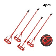 시멘트 믹서기 콘크리트 몰탈 교반기 420mm 육각 샤프트 석고 페인트 믹서 레드 혼합 전기 패들 모르타르 용 진흙 그라우팅 건설 도구 막대, 4개