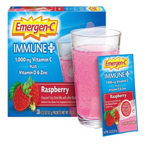 Emergen-C Immune+ 1000mg Vitamin C Powder with Vitamin D Zinc Raspberry Flavor (30포)